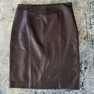 Antonio Melani Leather Skirt S